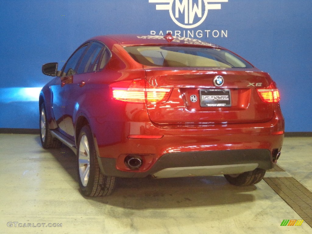 2011 X6 xDrive35i - Vermillion Red Metallic / Sand Beige photo #6