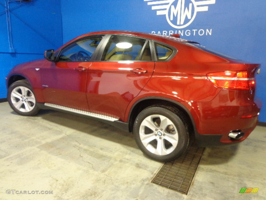 2011 X6 xDrive35i - Vermillion Red Metallic / Sand Beige photo #18