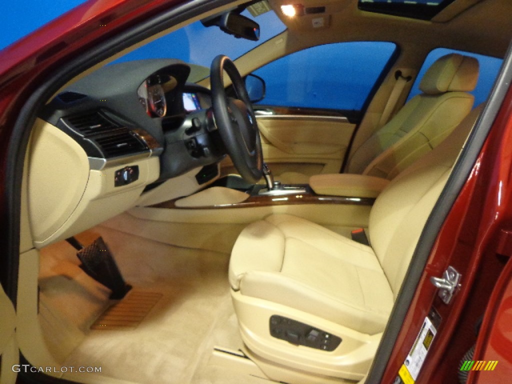 2011 X6 xDrive35i - Vermillion Red Metallic / Sand Beige photo #21