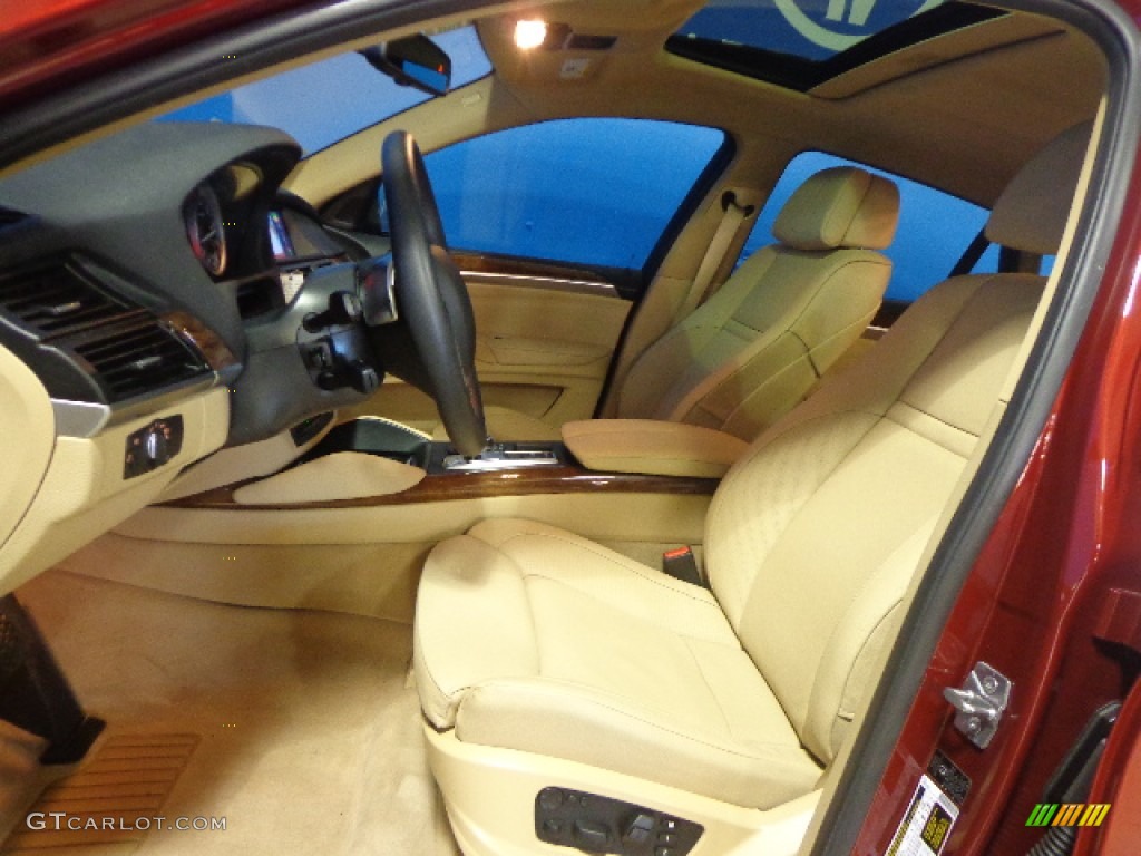 2011 X6 xDrive35i - Vermillion Red Metallic / Sand Beige photo #22