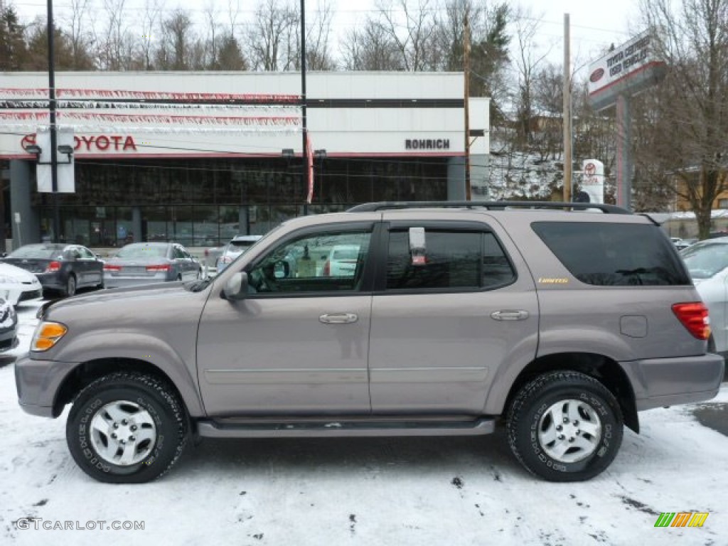 2002 Sequoia Limited 4WD - Thunder Gray Metallic / Oak photo #2