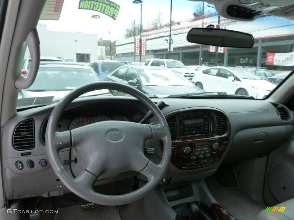 2002 Sequoia Limited 4WD - Thunder Gray Metallic / Oak photo #6