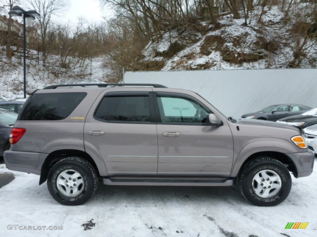 2002 Sequoia Limited 4WD - Thunder Gray Metallic / Oak photo #10