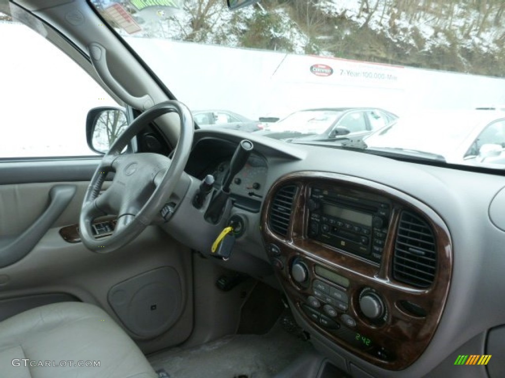 2002 Sequoia Limited 4WD - Thunder Gray Metallic / Oak photo #12