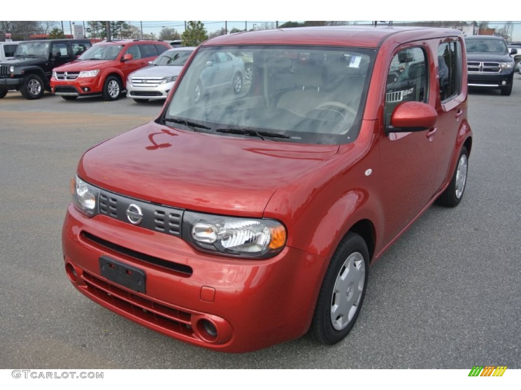 Scarlet Red Metallic Nissan Cube