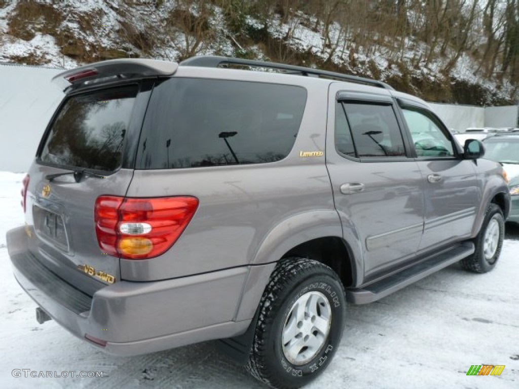 2002 Sequoia Limited 4WD - Thunder Gray Metallic / Oak photo #18