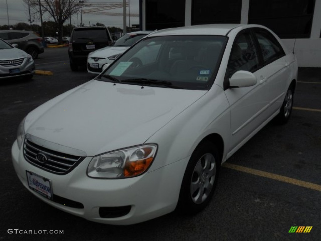 2008 Spectra LX Sedan - White / Gray photo #1