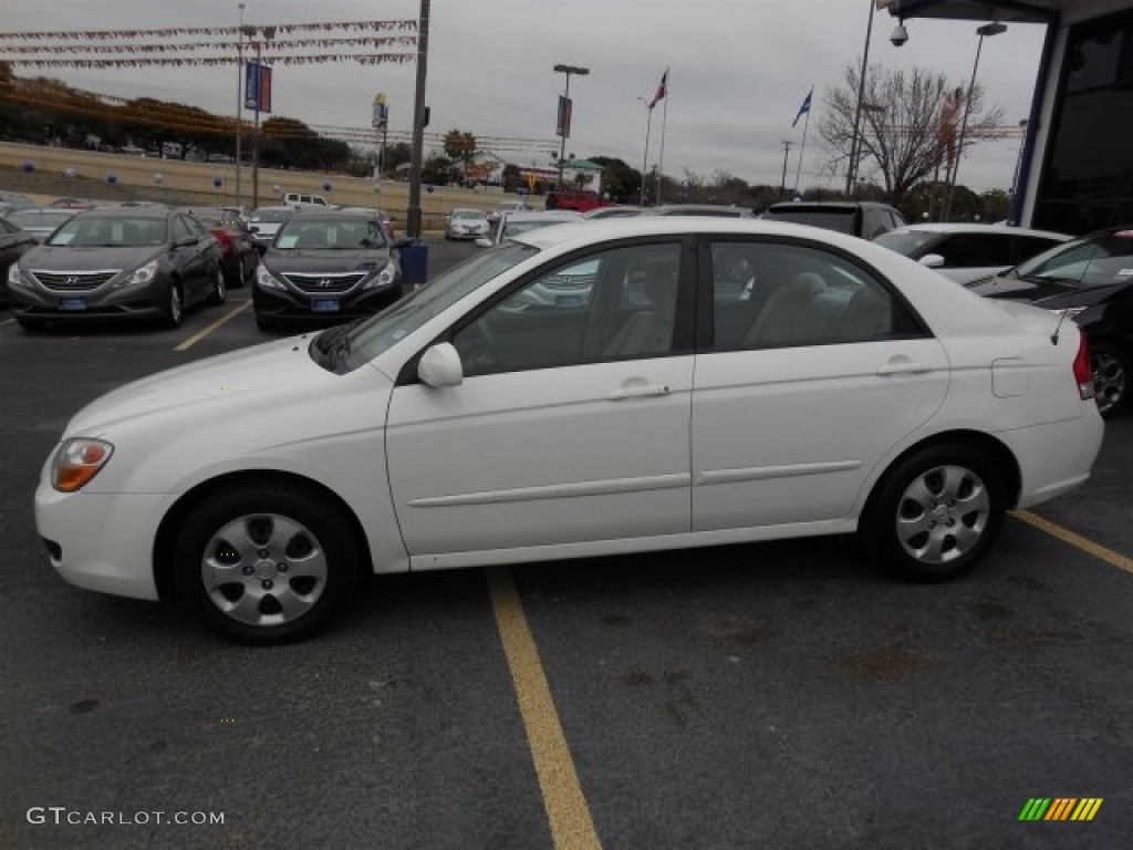 2008 Spectra LX Sedan - White / Gray photo #6
