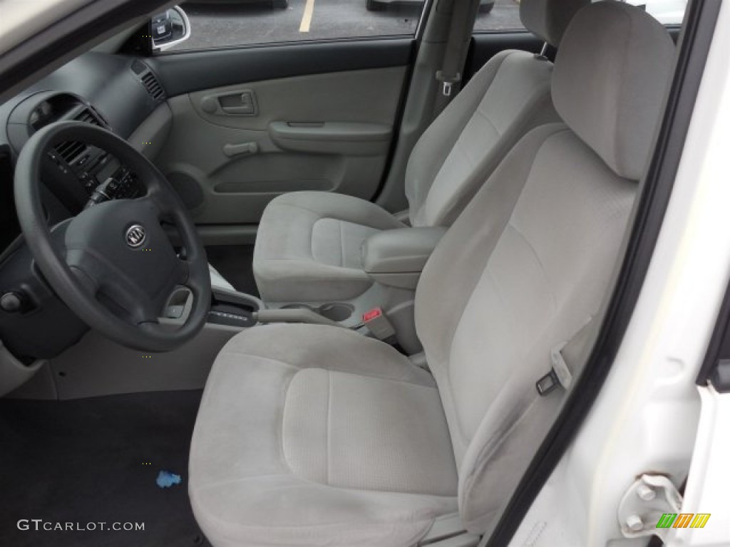 2008 Spectra LX Sedan - White / Gray photo #13