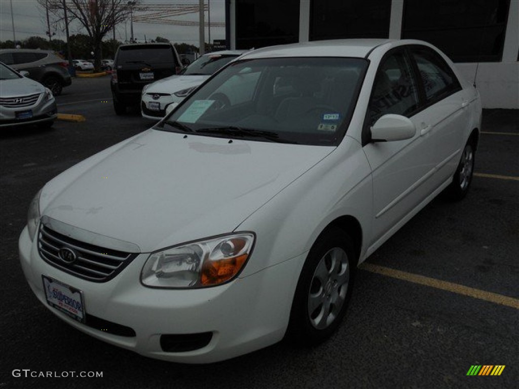 2008 Spectra LX Sedan - White / Gray photo #22