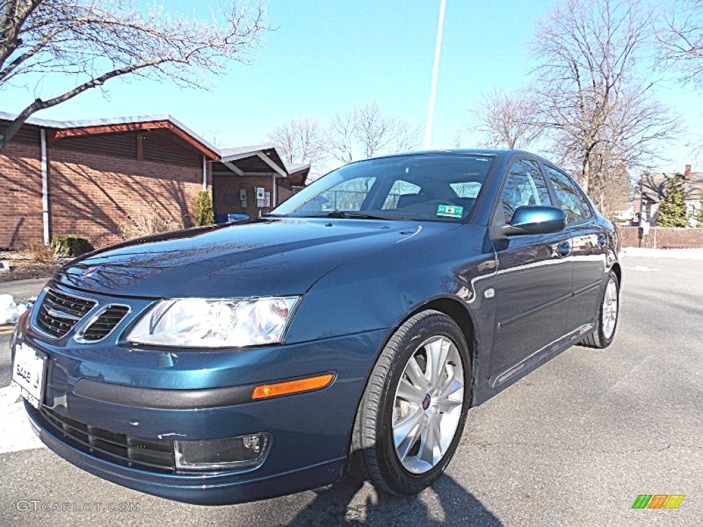 2007 9-3 2.0T Sport Sedan - Fusion Blue Metallic / Black/Gray photo #1