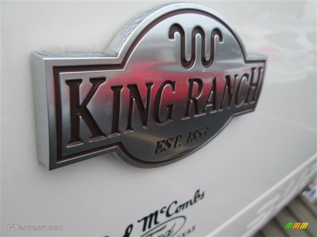 2012 F250 Super Duty King Ranch Crew Cab 4x4 - White Platinum Metallic Tri-Coat / Chaparral Leather photo #6