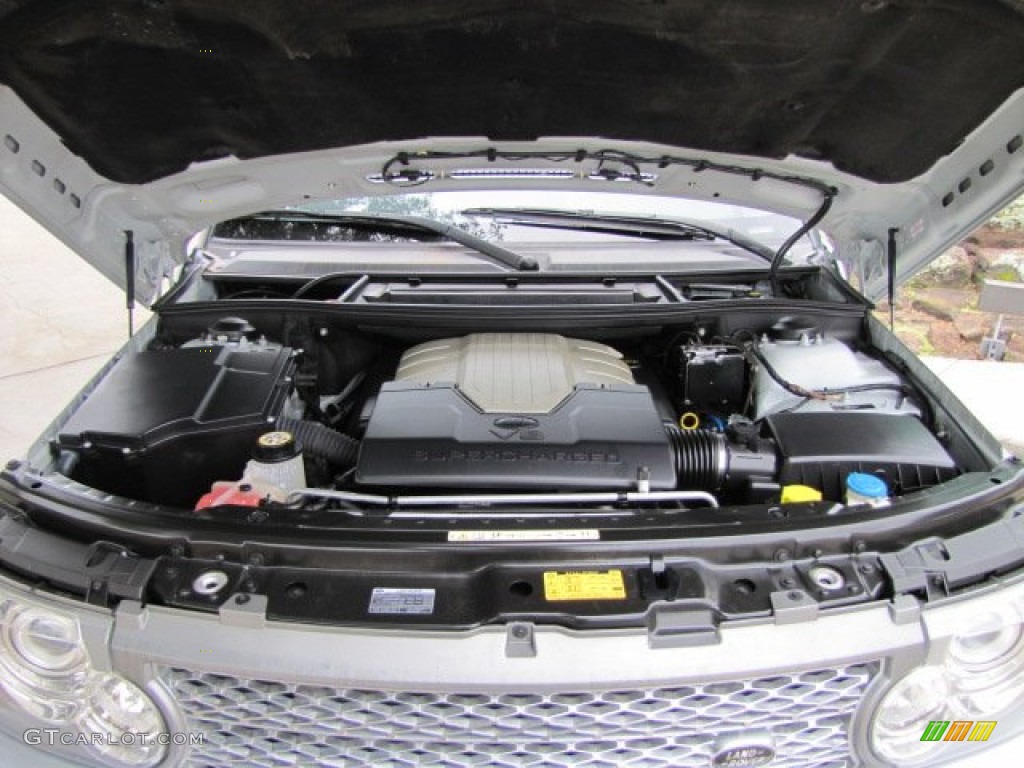 2008 Range Rover V8 Supercharged - Zermatt Silver Metallic / Jet Black photo #45