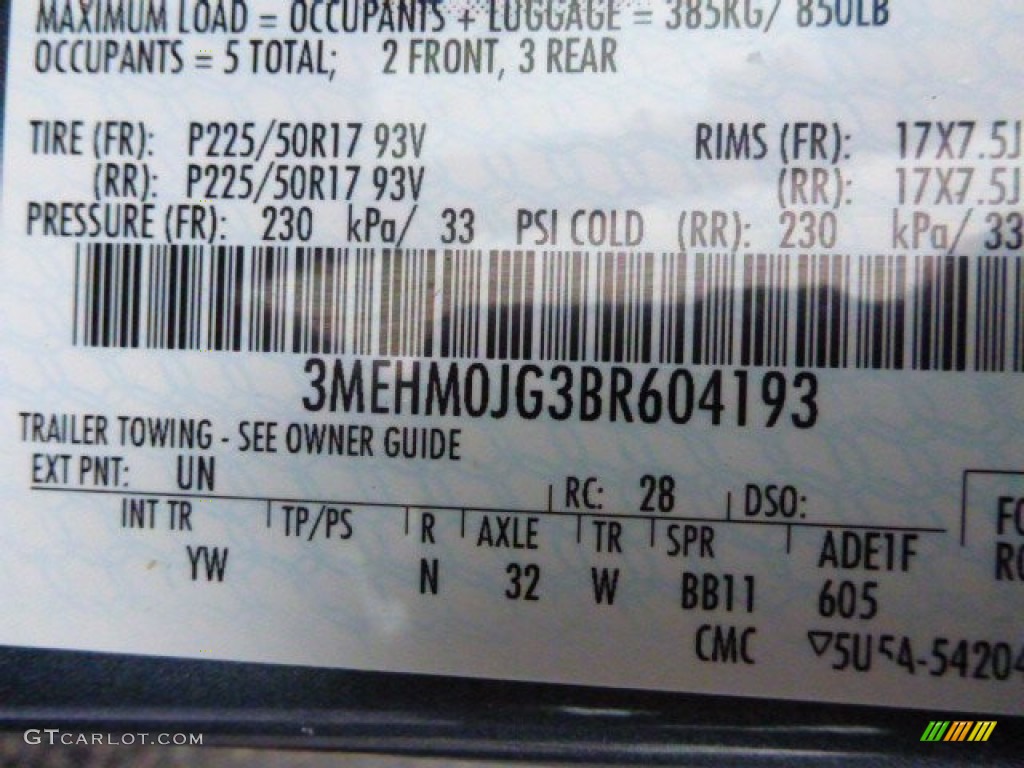 2011 Mercury Milan V6 Premier Color Code Photos