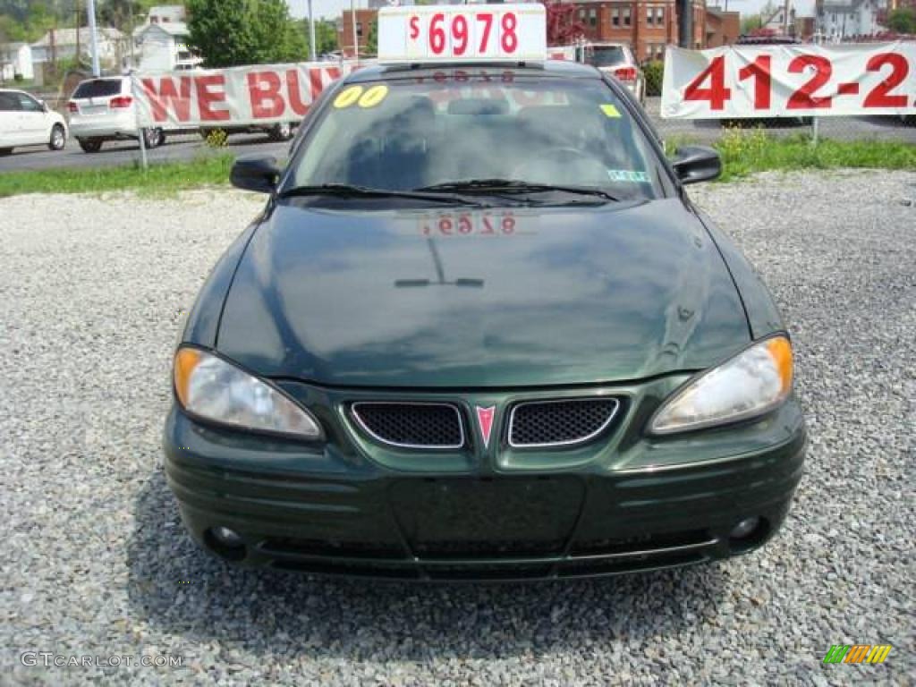 2000 Grand Am SE Sedan - Spruce Green Metallic / Dark Pewter photo #10