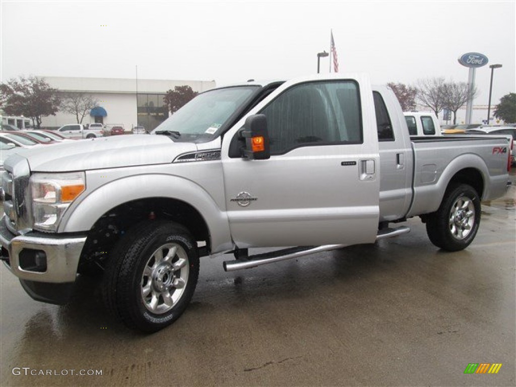 2014 F250 Super Duty Lariat Crew Cab 4x4 - Ingot Silver Metallic / Black photo #1