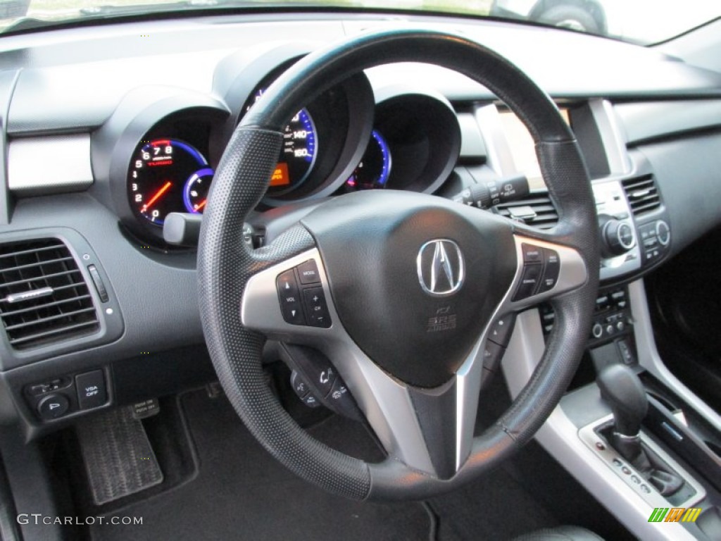 2008 Acura RDX Technology Ebony Steering Wheel Photo #89558725