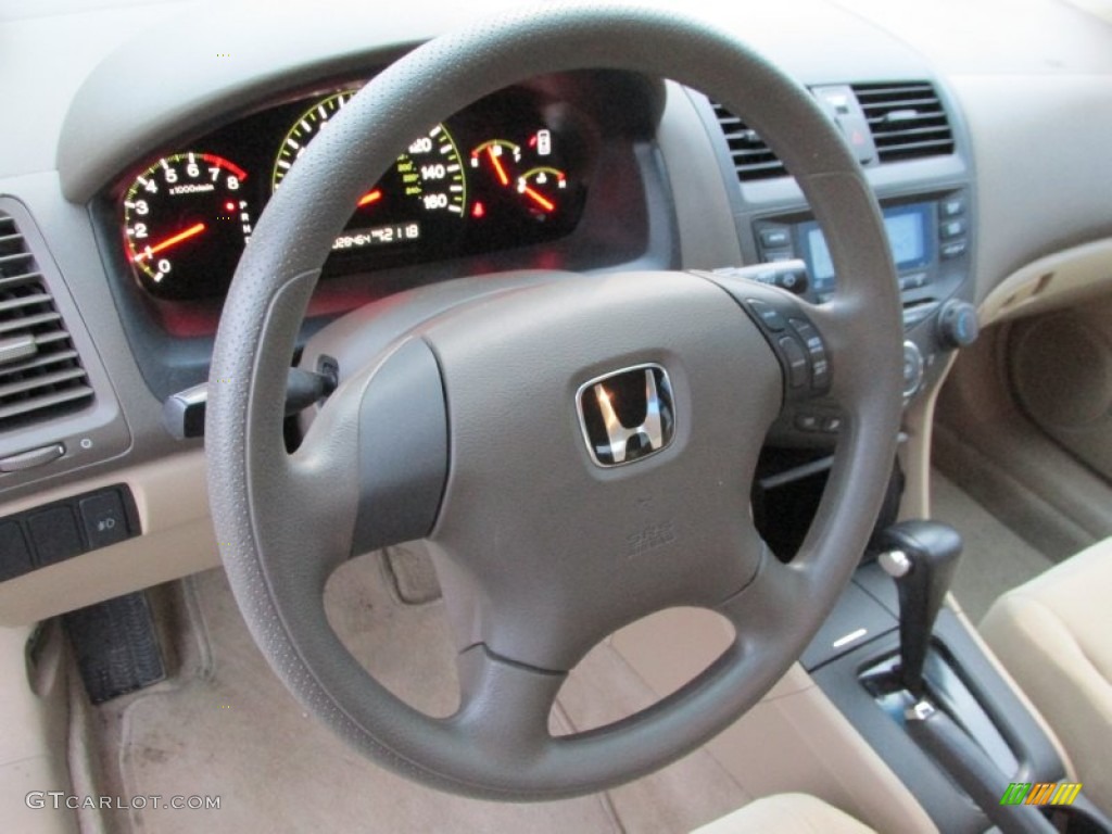 2005 Honda Accord LX Sedan Ivory Steering Wheel Photo #89559118