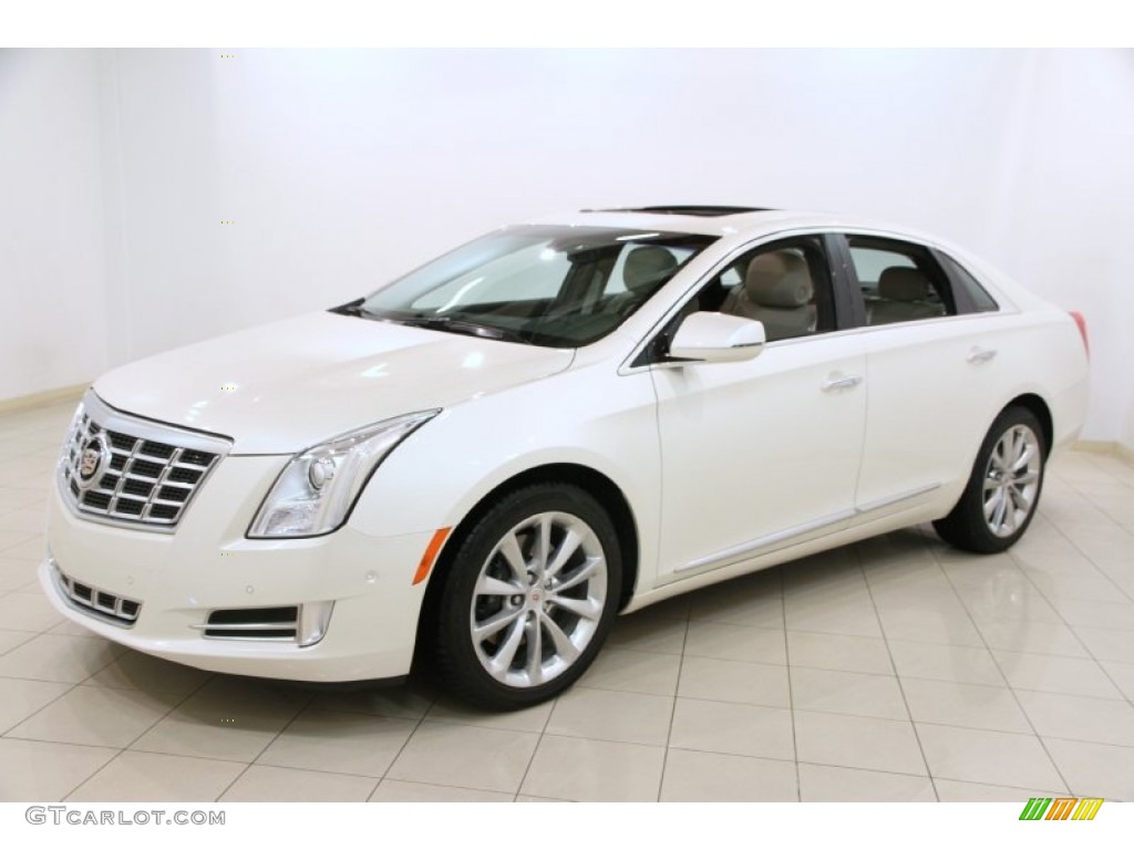 White Diamond Tricoat 2014 Cadillac XTS Luxury FWD Exterior Photo #89559395