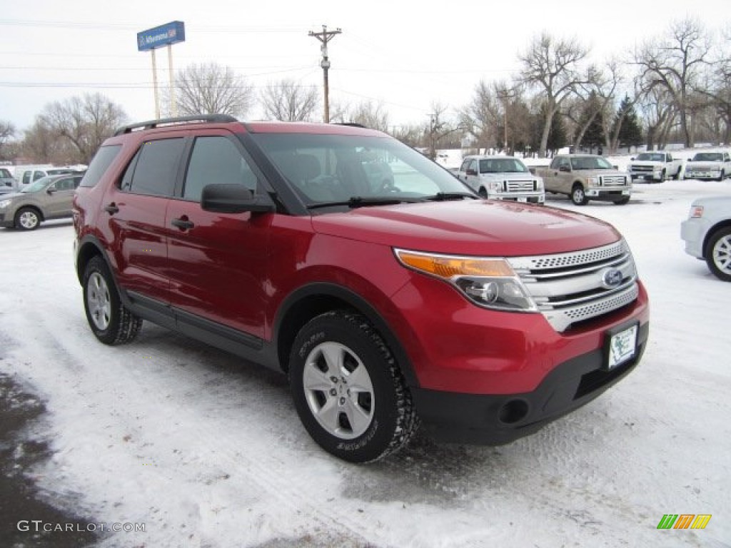 2012 Explorer 4WD - Red Candy Metallic / Medium Light Stone photo #2