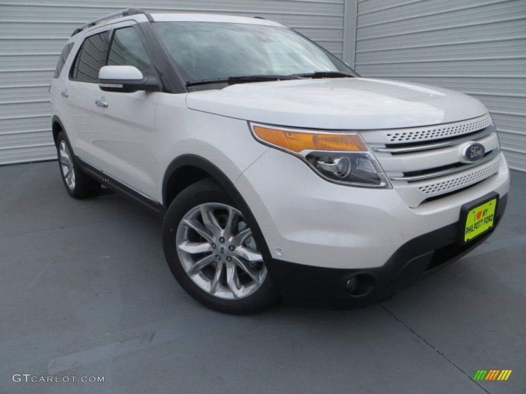 2014 Explorer Limited - White Platinum / Charcoal Black photo #1