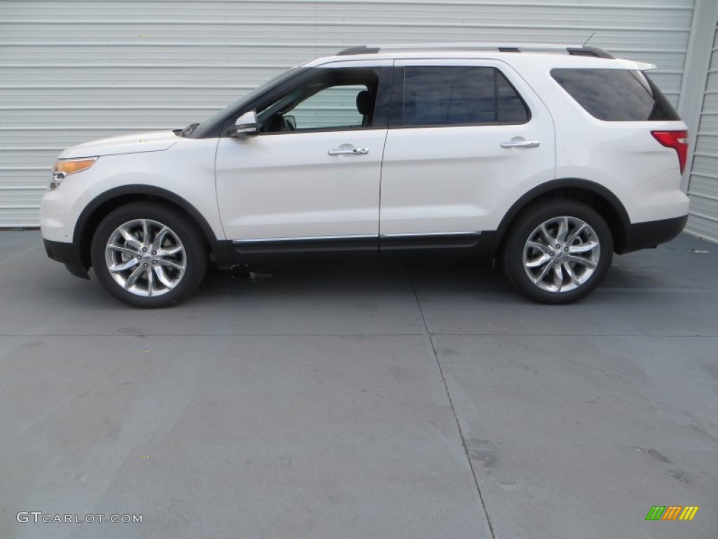 2014 Explorer Limited - White Platinum / Charcoal Black photo #6