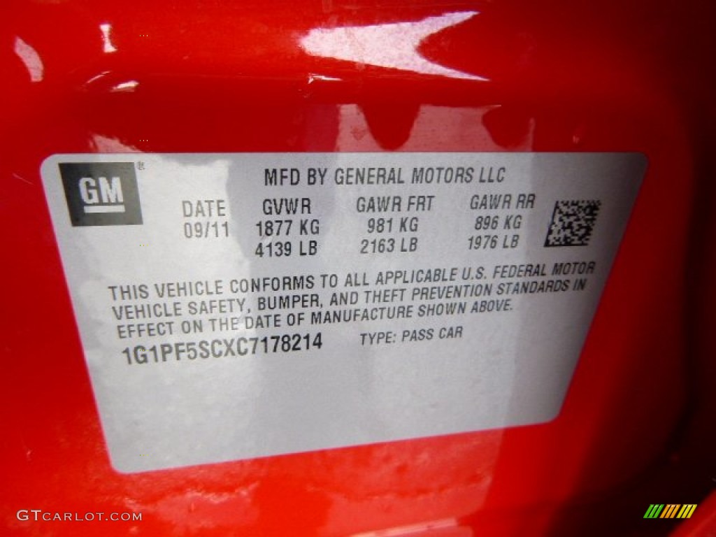 2012 Cruze LT/RS - Victory Red / Jet Black photo #19