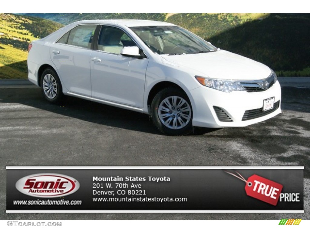 2014 Camry LE - Super White / Ivory photo #1