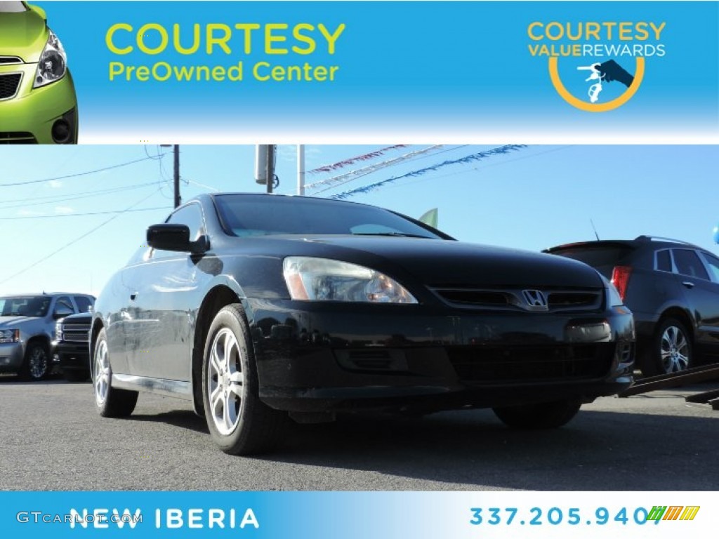 2007 Accord LX Coupe - Nighthawk Black Pearl / Black photo #1