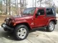 2009 Red Rock Crystal Pearl Coat Jeep Wrangler Sahara 4x4  photo #2