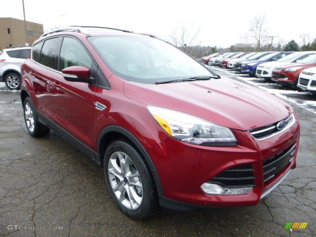 2014 Escape Titanium 2.0L EcoBoost 4WD - Ruby Red / Medium Light Stone photo #1