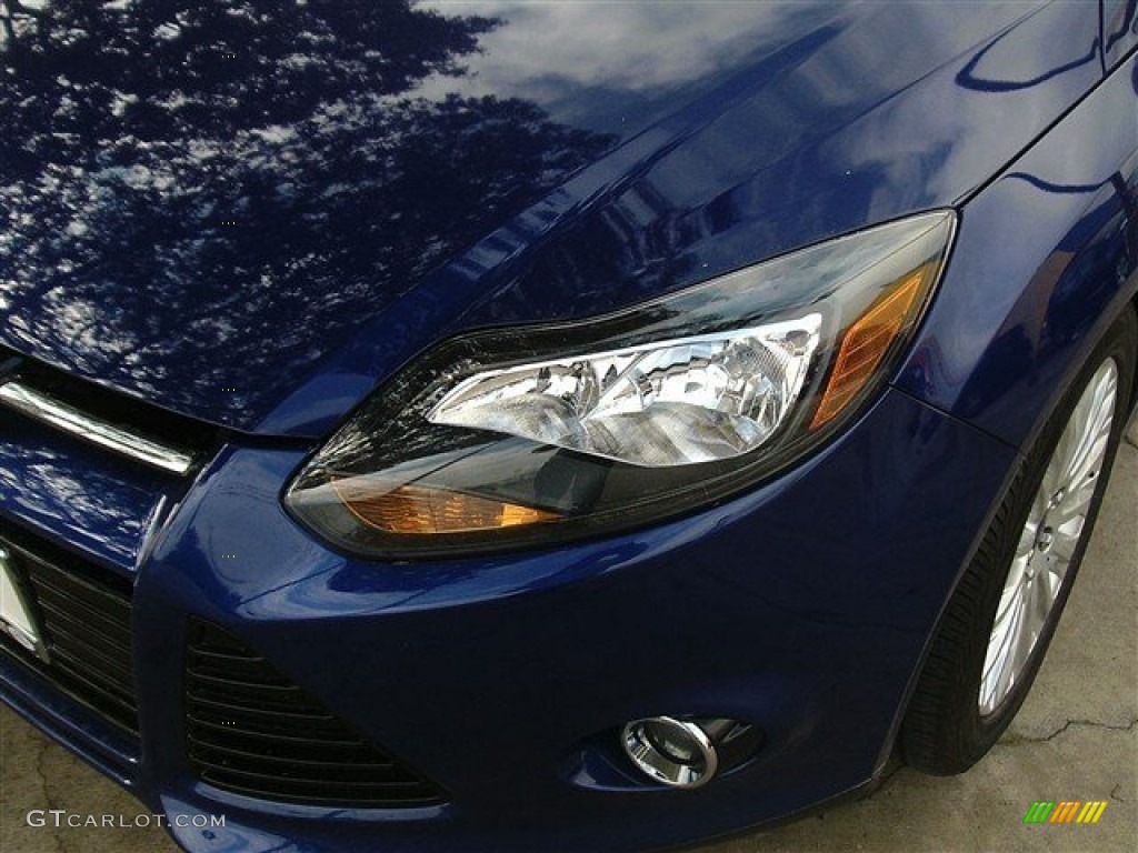 2012 Focus Titanium 5-Door - Kona Blue Metallic / Charcoal Black Leather photo #3