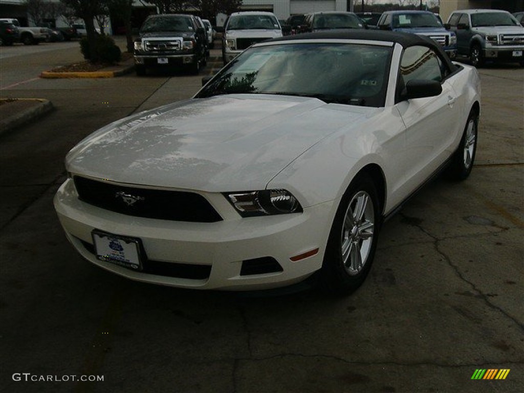 2011 Mustang V6 Convertible - Performance White / Stone photo #2