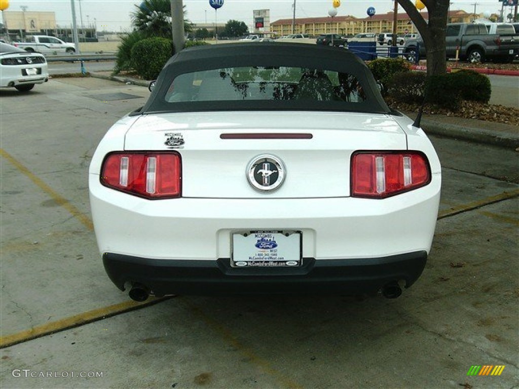 2011 Mustang V6 Convertible - Performance White / Stone photo #8