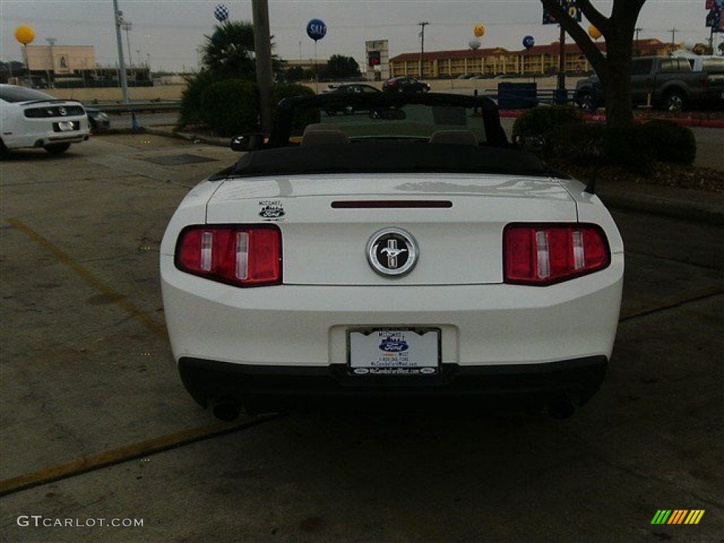 2011 Mustang V6 Convertible - Performance White / Stone photo #16