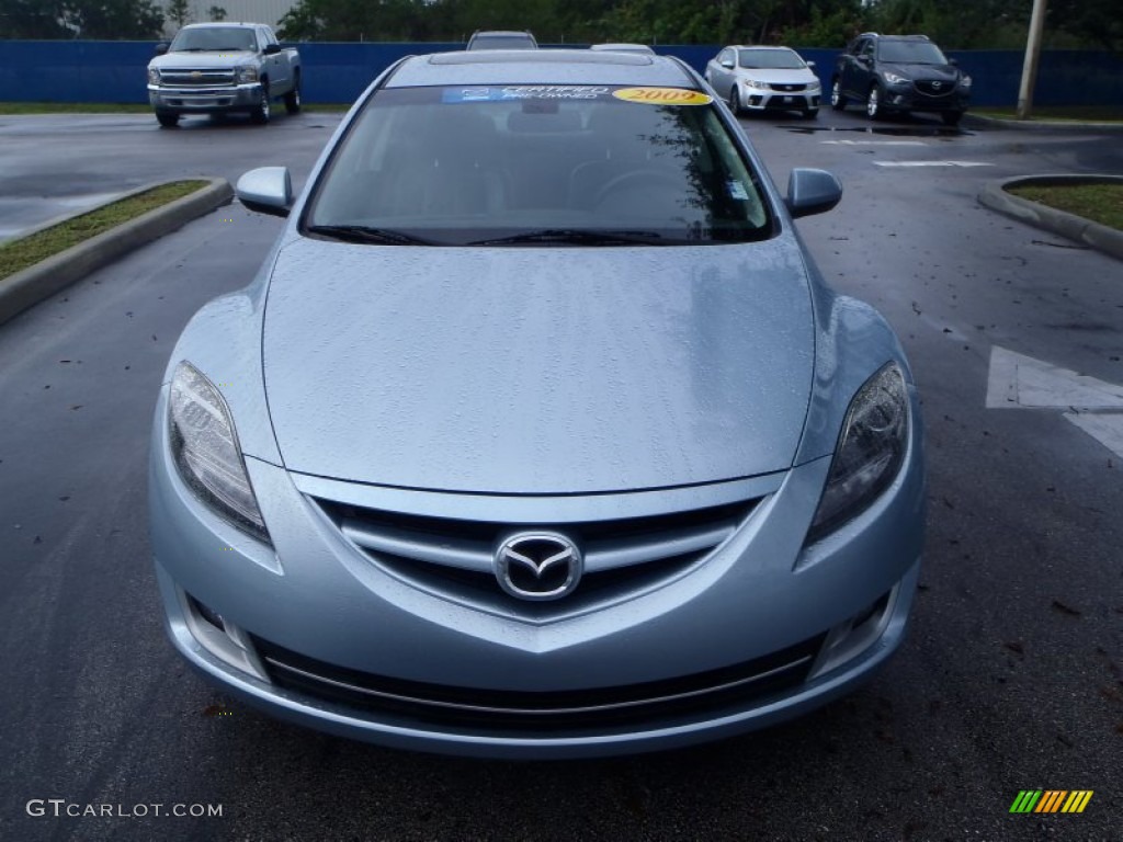 2009 MAZDA6 i Grand Touring - Light Ice Blue Metallic / Black photo #2