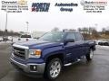 2014 Cobalt Blue Metallic GMC Sierra 1500 SLE Double Cab 4x4  photo #1