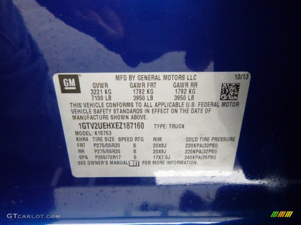 2014 GMC Sierra 1500 SLE Double Cab 4x4 Info Tag Photos