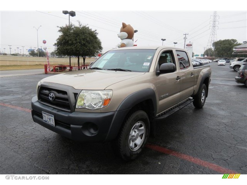 2008 Tacoma V6 PreRunner Double Cab - Desert Sand Mica / Graphite Gray photo #3