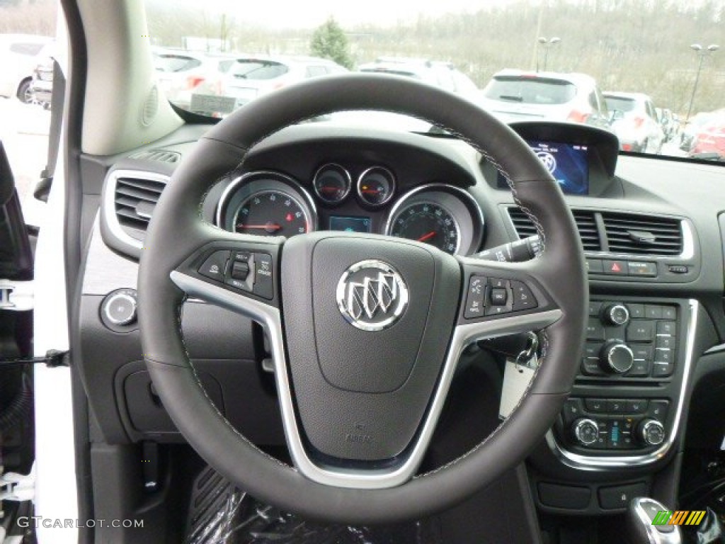2014 Buick Encore Leather AWD Ebony Steering Wheel Photo #89573393