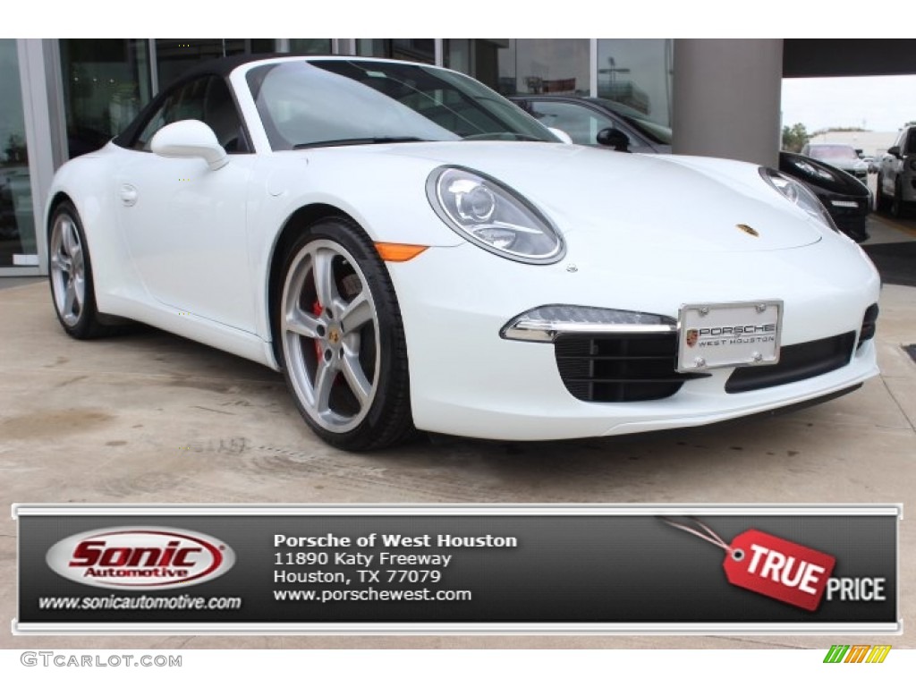 2013 911 Carrera S Cabriolet - White / Espresso Natural Leather photo #1