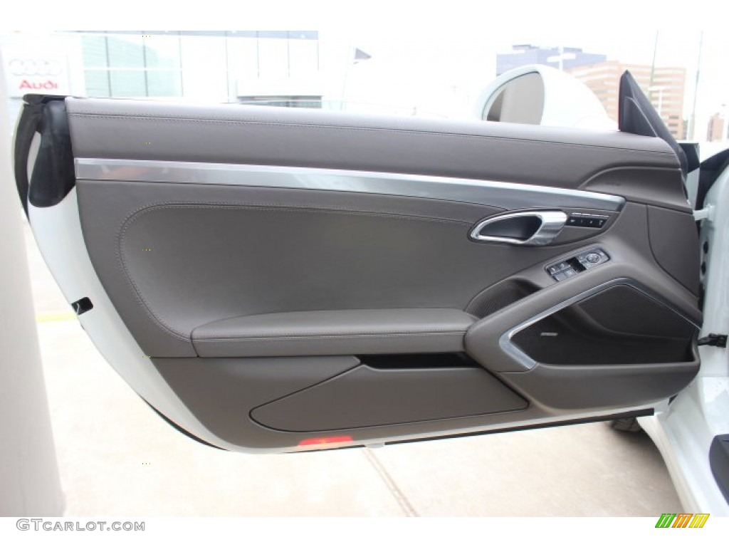 2013 Porsche 911 Carrera S Cabriolet Espresso Natural Leather Door Panel Photo #89574395
