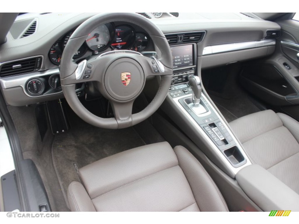 Espresso Natural Leather Interior 2013 Porsche 911 Carrera S Cabriolet Photo #89574464
