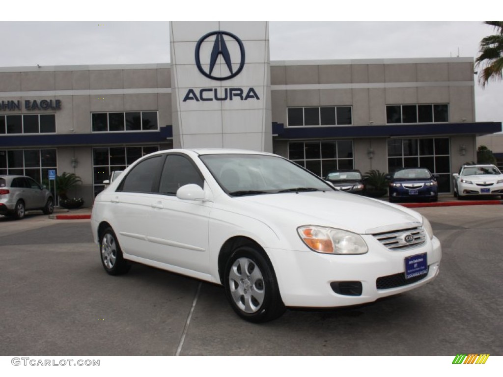 2007 Spectra EX Sedan - White / Gray photo #1