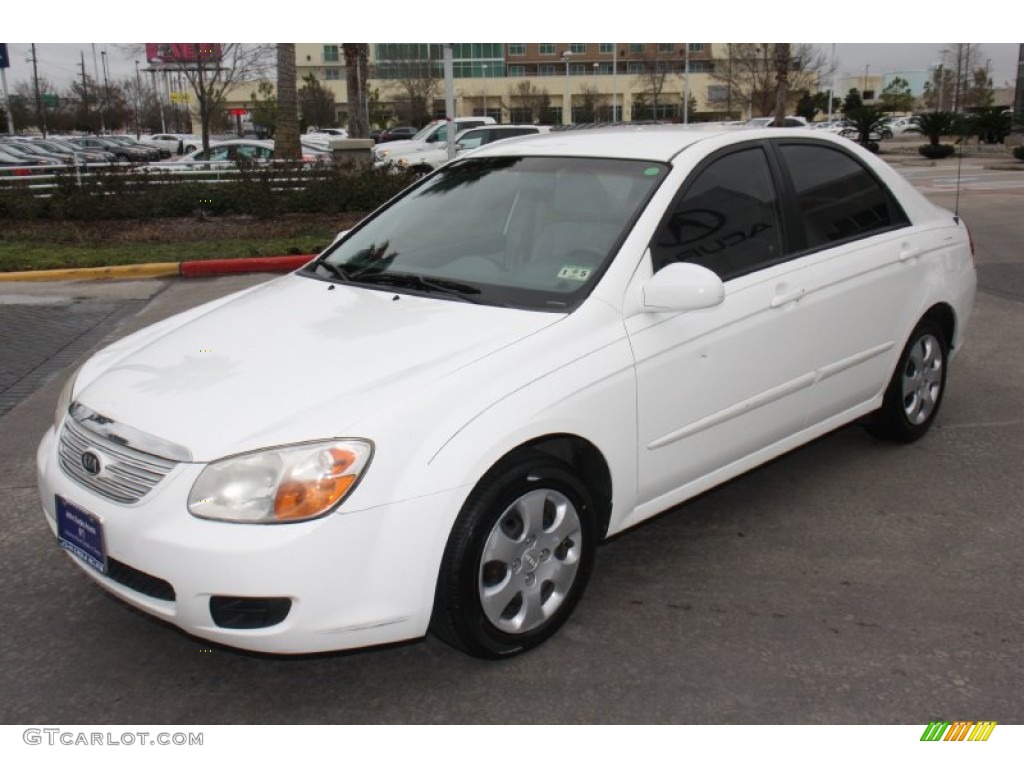 2007 Spectra EX Sedan - White / Gray photo #2