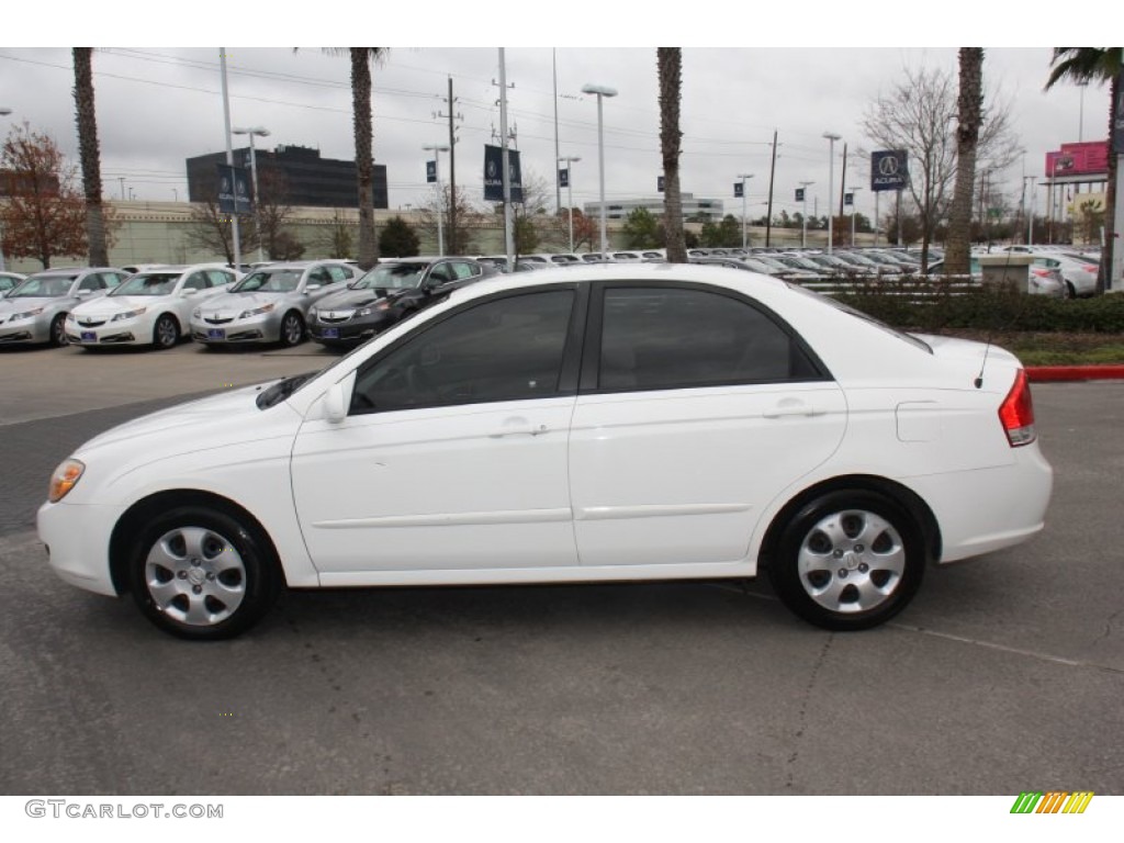 2007 Spectra EX Sedan - White / Gray photo #5