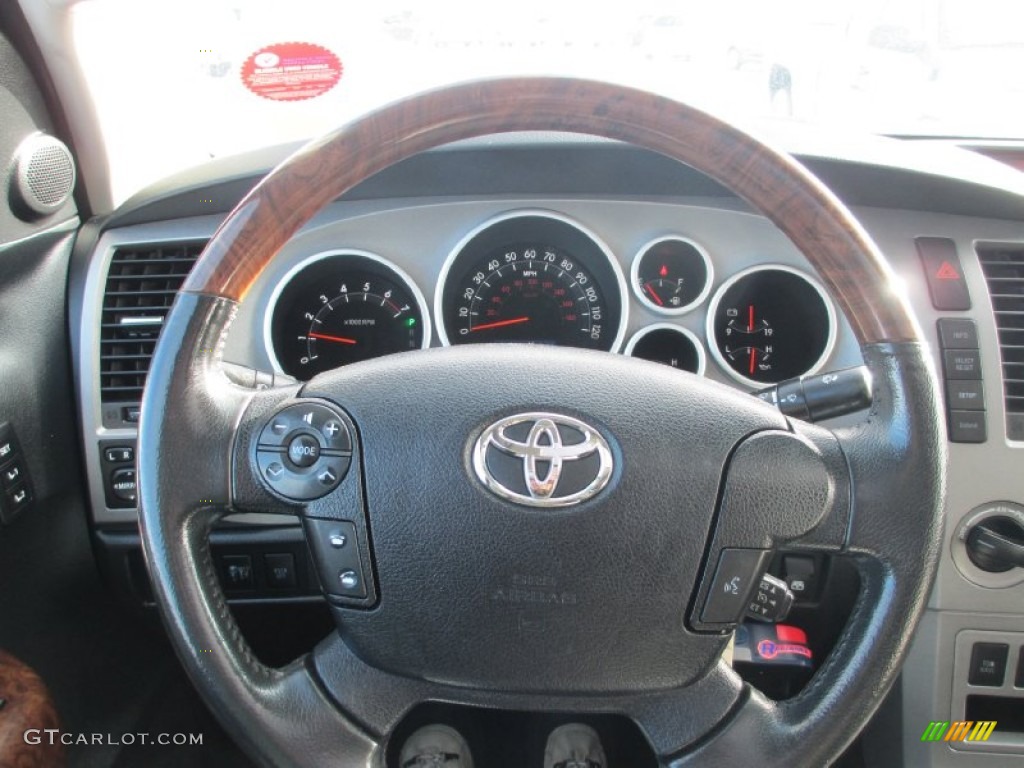 2010 Tundra Limited CrewMax 4x4 - Black / Graphite Gray photo #10