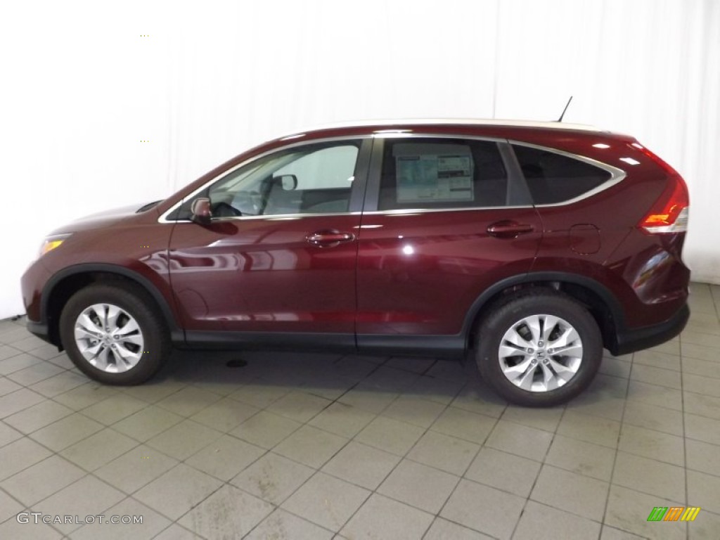 2014 CR-V EX-L - Basque Red Pearl II / Gray photo #8