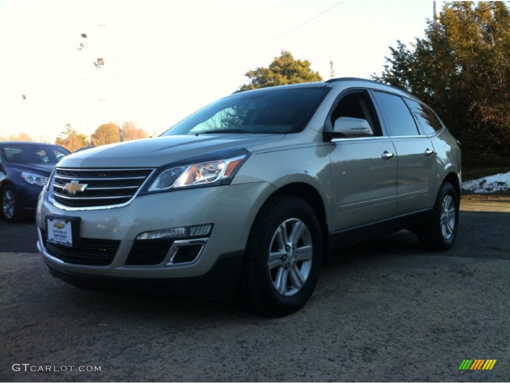 2013 Traverse LT AWD - Champagne Silver Metallic / Ebony photo #1