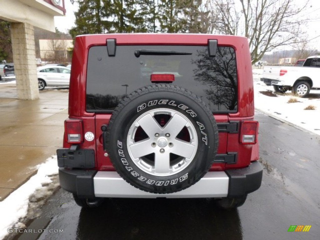 2011 Wrangler Unlimited Sahara 4x4 - Deep Cherry Red / Black/Dark Saddle photo #7